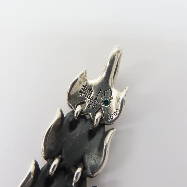 実際に弊社で買取させて頂いたBloody Mary/ブラッディマリー 1ブルーダイヤ付 フックブレスレットの画像 4枚目