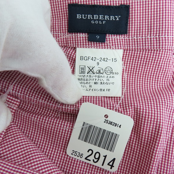 実際に弊社で買取させて頂いたBURBERRY GOLF/バーバリーゴルフ チェック パンツ/9の画像 4枚目