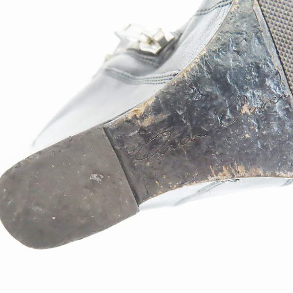 実際に弊社で買取させて頂いた【難有】Rick Owens/リックオウエンス ウェッジ ヒールブーツ の画像 7枚目