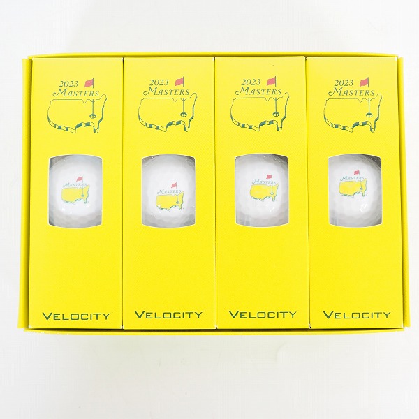 実際に弊社で買取させて頂いた【未使用/オウンネーム】Titleist/タイトリスト VELOCITY/ベロシティ 2023 MASTERS ゴルフボール ホワイト 1ダース
