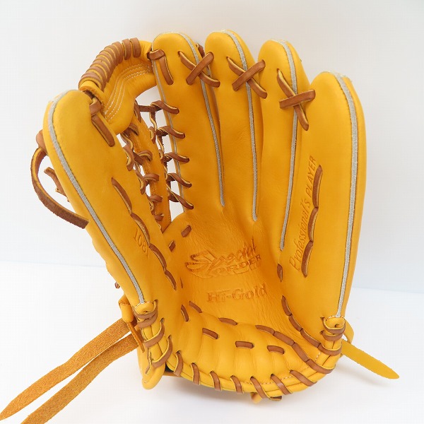 実際に弊社で買取させて頂いたHI-GOLD/ハイゴールド スペシャルオーダー 軟式 右投げ 外野手用 グローブ 1081の画像 2枚目