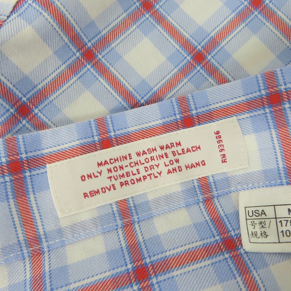実際に弊社で買取させて頂いたBROOKS BROTHERS/ブルックス ブラザーズ チェック柄長袖シャツ Mの画像 4枚目