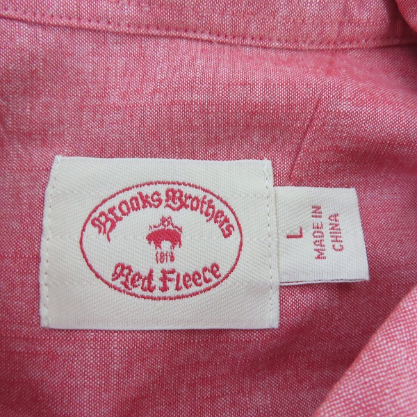 実際に弊社で買取させて頂いたBROOKS BROTHERS/ブルックスブラザーズ 長袖 ボタンダウンシャツ レッド系/Lの画像 2枚目