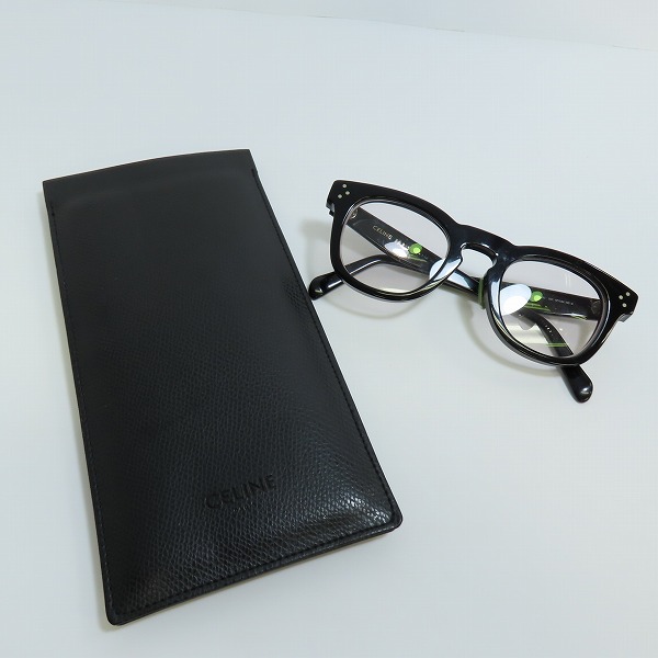 実際に弊社で買取させて頂いたCELINE/セリーヌ  度入り眼鏡/メガネフレーム/アイウェア CL50049J 001の画像 9枚目