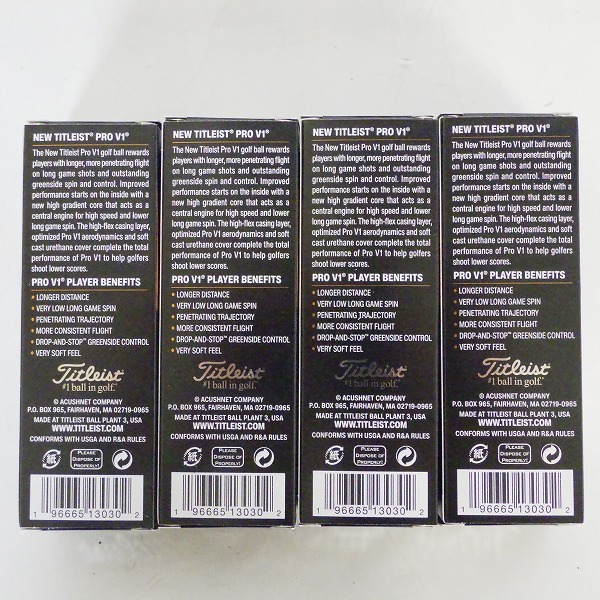 実際に弊社で買取させて頂いた【未使用】Titleist/タイトリスト PRO V1 ゴルフボール ホワイト 2ダース の画像 2枚目