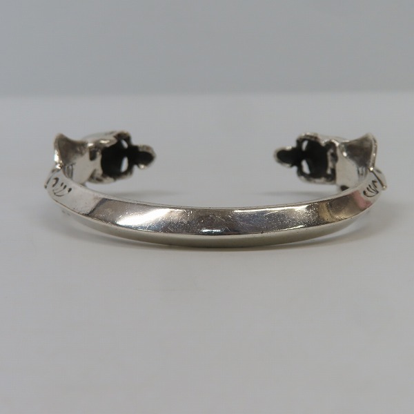 実際に弊社で買取させて頂いたCRAZY PIG/クレイジーピッグ 2スカル バングル ブレスレット/スモールの画像 1枚目