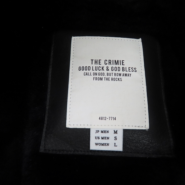 実際に弊社で買取させて頂いたCRIMIE/クライミー 21AW ALPACA AWARD CONCHO JACKET/アルパカ レザー アワードジャケット/スタジャン CR1-02A5-JK06/Mの画像 2枚目