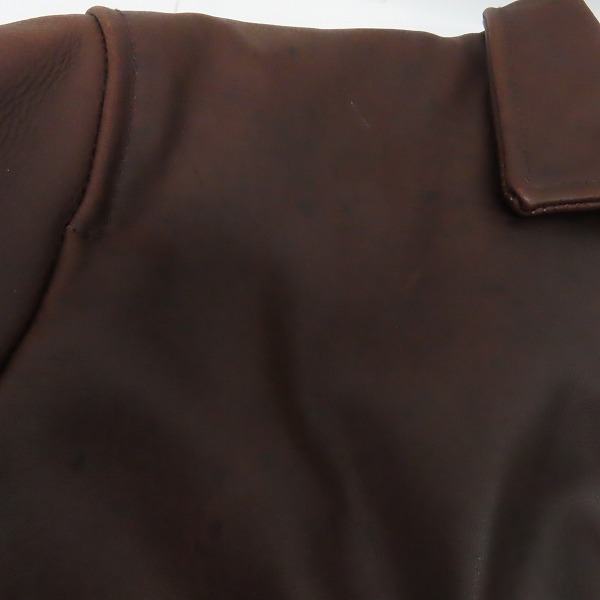 実際に弊社で買取させて頂いたGOOD ENOUGH/グッドイナフ 16AW オイルドレザー シングル ライダース ジャケット/Lの画像 4枚目