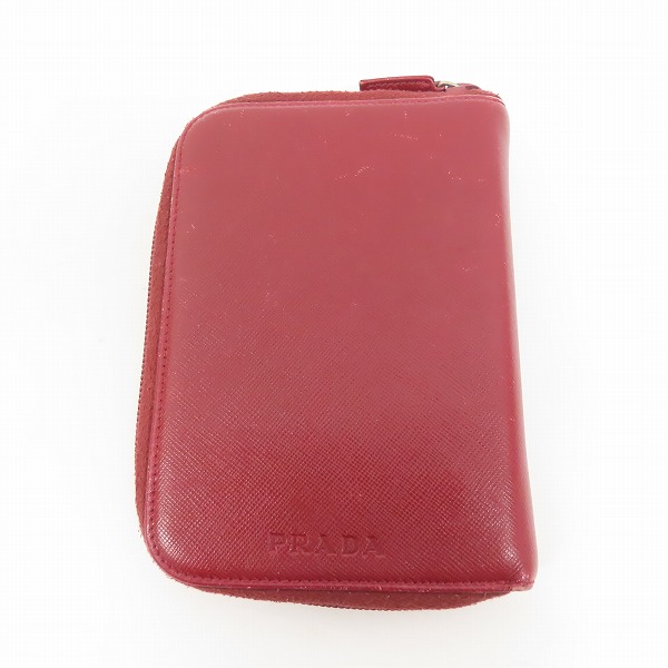 実際に弊社で買取させて頂いたPRADA/プラダ サフィアーノレザー ラウンドファスナー 手帳カバー