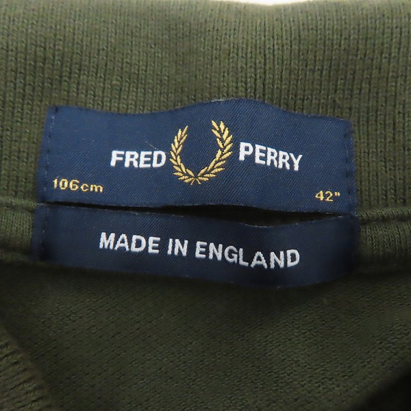 実際に弊社で買取させて頂いたFRED PERRY/フレッドペリー ポロシャツ イングランド製/42の画像 2枚目