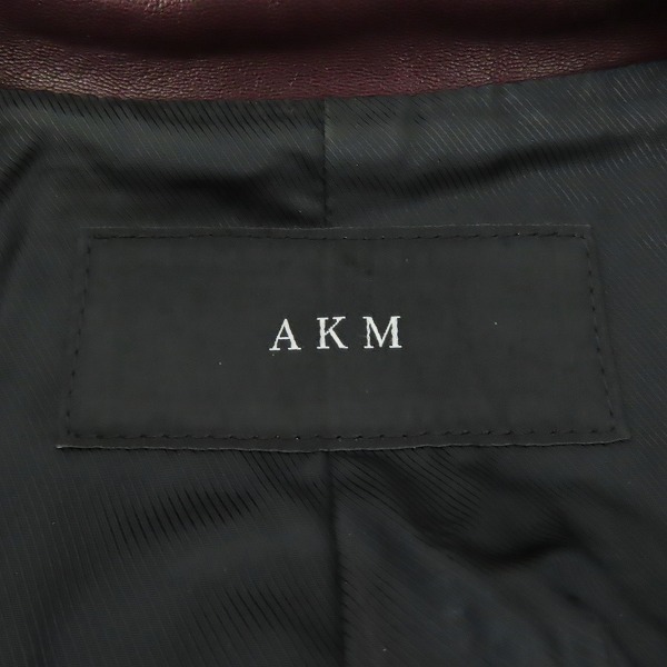 実際に弊社で買取させて頂いたAKM/エイケイエム レザー キルティングジャケット/Mの画像 2枚目