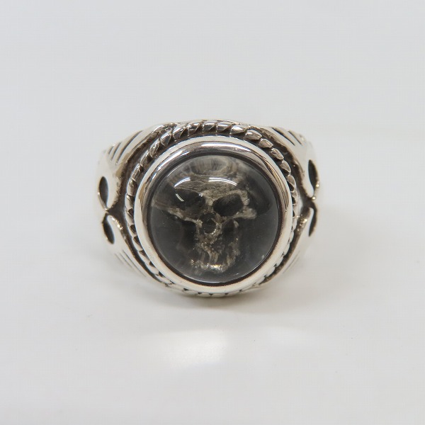 実際に弊社で買取させて頂いたCRAZY PIG/クレイジーピッグ クリスタル スカルリング 17.5号の画像 1枚目