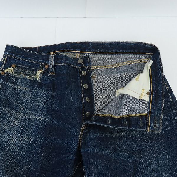 実際に弊社で買取させて頂いたTHE FLAT HEAD×R.J.B/フラットヘッド×アールジェイビー デニムパンツ 3005F×R W38L36の画像 2枚目