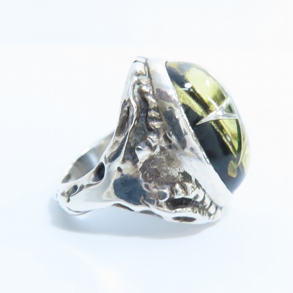 実際に弊社で買取させて頂いたALEX STEETER/アレックスストリーター Angel Heart Ring/エンジェルハートリング  2020年限定スカラベ バンダナ付き/18-19号の画像 3枚目