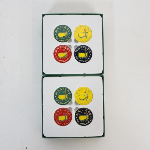 実際に弊社で買取させて頂いた【未使用】MASTERS/マスターズ ゴルフ ボールマーカー 4ｘ2セットの画像 1枚目