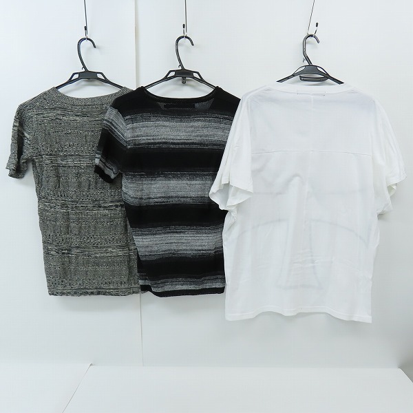 実際に弊社で買取させて頂いた【未使用含む】NO ID./ノーアイディー ボーダー柄ニット/Vネックニット/カットソー 等 3点セット の画像 1枚目