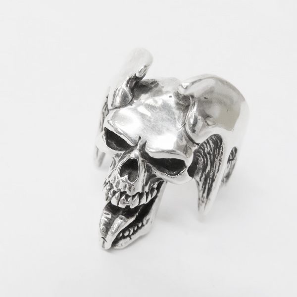 実際に弊社で買取させて頂いたCRAZY PIG/クレイジーピッグ ルシファー スカルリング 19-19.5号