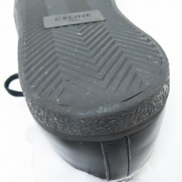 実際に弊社で買取させて頂いたceline/セリーヌ TRIOMPHE/トリオンフ フラッグチェック柄切替 レザースニーカー 43の画像 8枚目