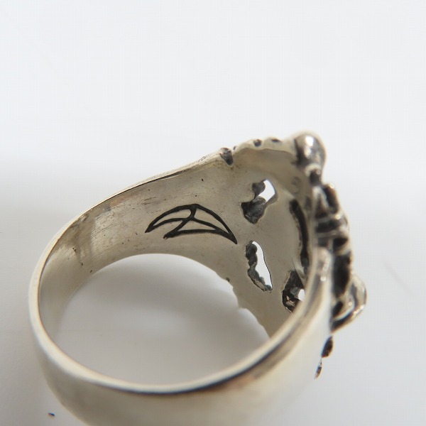 実際に弊社で買取させて頂いたCRAZY PIG/クレイジーピッグ スカルリース リング 19号の画像 5枚目