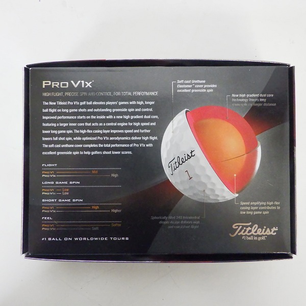 実際に弊社で買取させて頂いた【未使用】Titleist/タイトリスト PRO V1x ゴルフボール ホワイト 2ダース の画像 4枚目