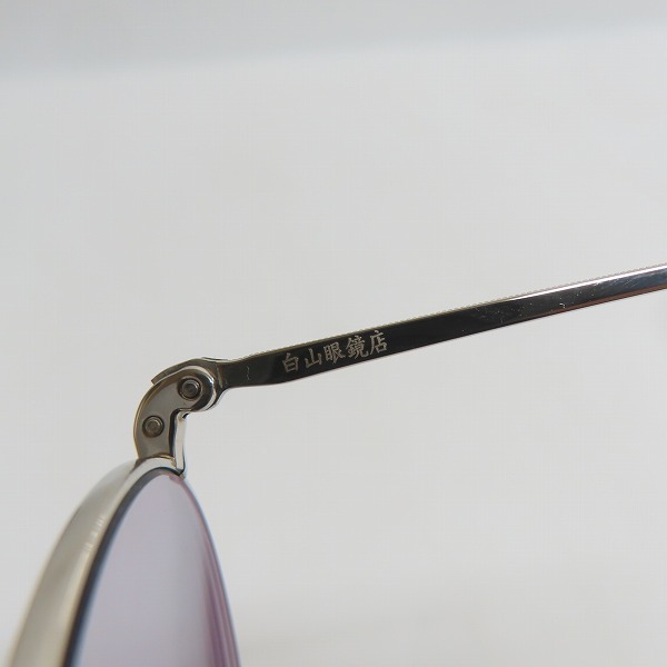 実際に弊社で買取させて頂いた白山眼鏡店/ハクサンガンキョウテン ラウンド メガネフレーム アイウェアの画像 7枚目