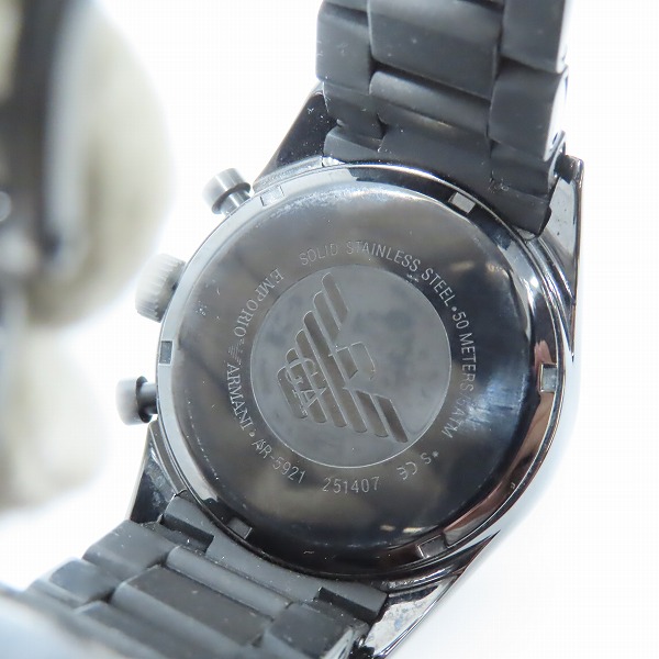 実際に弊社で買取させて頂いたEMPORIO ARMANI/エンポリオアルマーニ クォーツ/ウォッチ/腕時計 AR-5921【動作未確認】の画像 4枚目