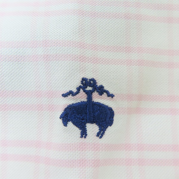 実際に弊社で買取させて頂いたBROOKS BROTHERS/ブルックスブラザーズ 半袖 チェック柄 ボタンダウンシャツ/Mの画像 3枚目
