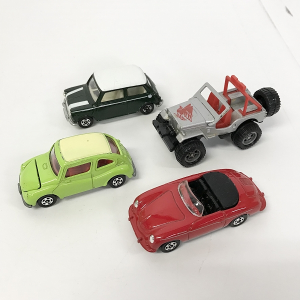 実際に弊社で買取させて頂いたTOMY/トミー トミカ ポルシェ 356 スピードスター/三菱ジープ ビッグフット 他 ミニカー 4点セット