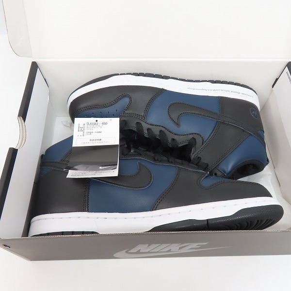 実際に弊社で買取させて頂いた【未使用】NIKE×FRAGMENT DESIGN/ナイキ×フラグメントデザイン DUNK HI/F ダンク DJ0383-400/27の画像 7枚目