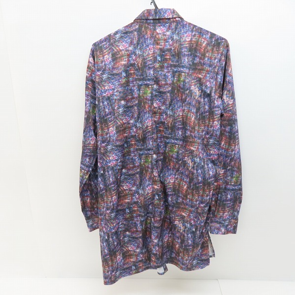 実際に弊社で買取させて頂いたNO ID. BLACK/ノーアイディーブラック グリッチプリントアシンメトリーロング シャツ 447777-490S /ONEの画像 1枚目