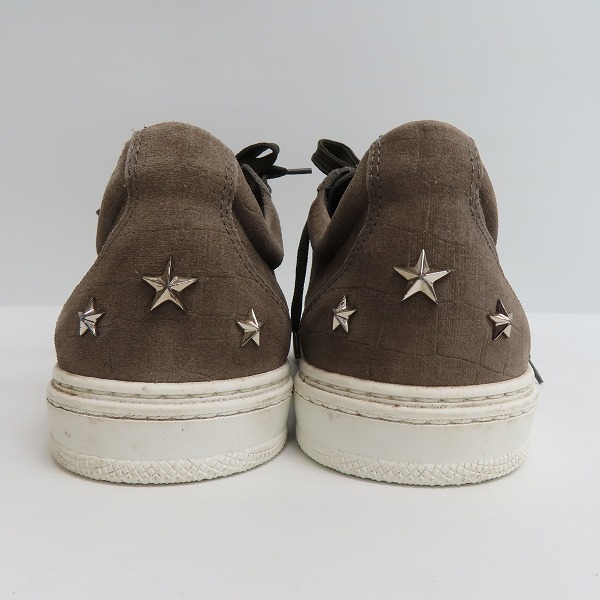 実際に弊社で買取させて頂いたJIMMY CHOO/ジミーチュウ CASH ロゴプレート/スタースタッズ ローカットスニーカー 41.5の画像 1枚目