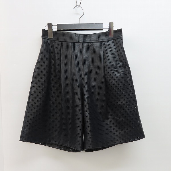 実際に弊社で買取させて頂いたHugo BOSS/ヒューゴボス パンチングショートパンツ フェイクレザー/34