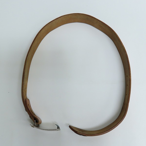 実際に弊社で買取させて頂いたFIRST ARROW'S/ファーストアローズ 唐草 バックル  コンチョ ベルト K18付きの画像 9枚目