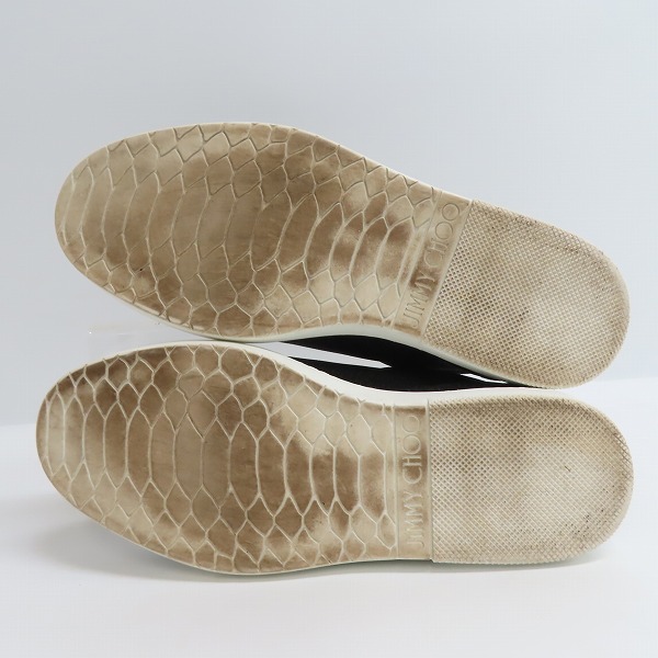 実際に弊社で買取させて頂いたJIMMY CHOO/ジミーチュウ CASH ロゴプレート/スタースタッズ/ラメ入り ローカットスニーカー 42の画像 2枚目