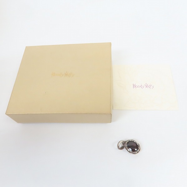 実際に弊社で買取させて頂いた【ギャラ付き】Bloody Mary/ブラッディマリー フォッシル ペンダント ｗ/ガーネットの画像 6枚目