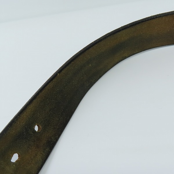 実際に弊社で買取させて頂いたFIRST ARROW'S/ファーストアローズ 放射線彫り 矢じり バックル コンチョ ベルト K18付きの画像 5枚目