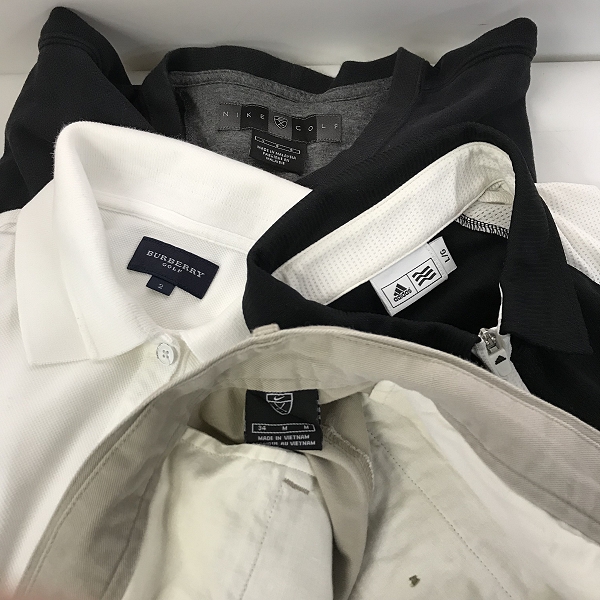 実際に弊社で買取させて頂いた【おまとめ品】NIKE/ナイキ adidas/アディダス BURBERRY/バーバリー 他 メンズ/レディース ポロシャツ/パンツ 等 ゴルフウェアの画像 1枚目