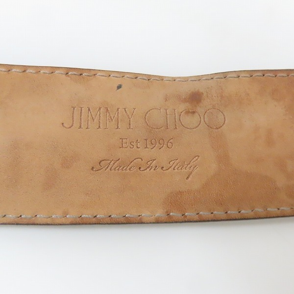 実際に弊社で買取させて頂いたJIMMY CHOO/ジミー チュウ スタースタッズ レザーベルト/90の画像 4枚目