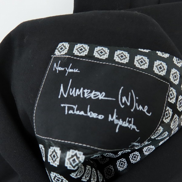 実際に弊社で買取させて頂いたNUMBER (N)INE/ナンバーナイン ノーカラー テーラードジャケット/3の画像 2枚目