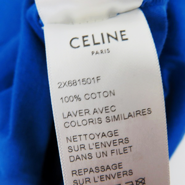 実際に弊社で買取させて頂いた【JPタグ】CELINE/セリーヌ 21SS ロゴプリントルーズフィットTシャツ ブルー 2X681501F/Lの画像 3枚目