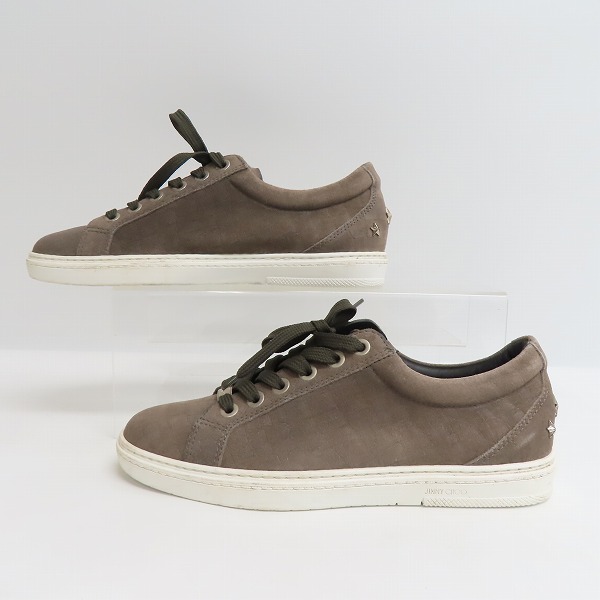 実際に弊社で買取させて頂いたJIMMY CHOO/ジミーチュウ CASH ロゴプレート/スタースタッズ ローカットスニーカー 41.5の画像 3枚目