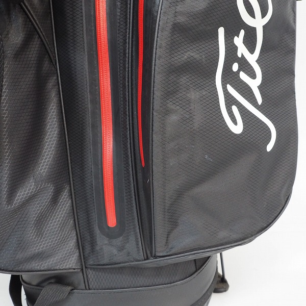 実際に弊社で買取させて頂いたTitleist/タイトリスト ゴルフ 4分割スタンド式 キャディバッグ ブラックの画像 6枚目