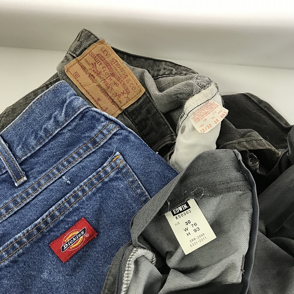 実際に弊社で買取させて頂いた【おまとめ品】LEVI’S/リーバイス EDWIN/エドウィン Dickies/ディッキーズ 他 デニムパンツ/ワークパンツ 等の画像 1枚目