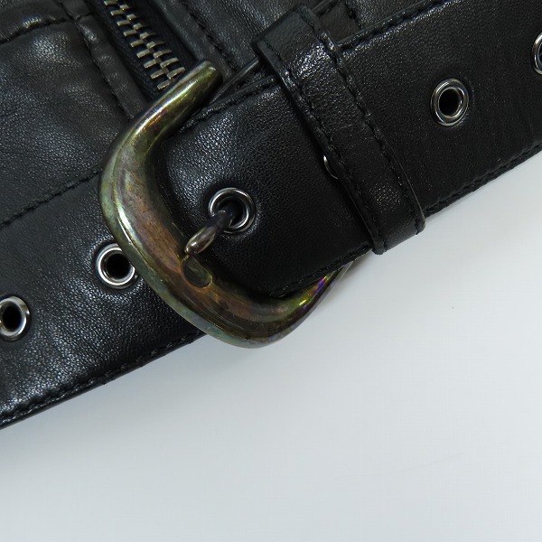 実際に弊社で買取させて頂いたAKM/エイケイエム LAMB GRIZZLY レザージャケット Lの画像 7枚目