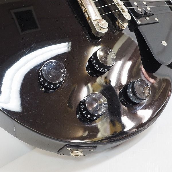 実際に弊社で買取させて頂いた★Epiphone/エピフォン Les Paul Studio Ebony/レスポール スタジオ エレキギター ギグケース付の画像 6枚目