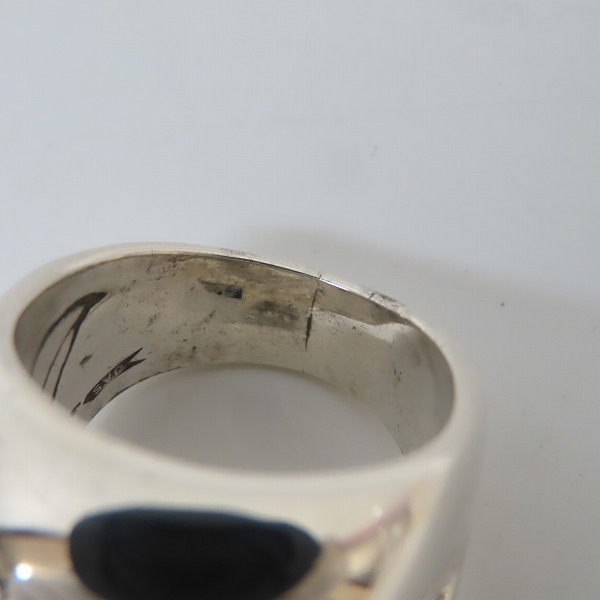 実際に弊社で買取させて頂いたCRAZY PIG/クレイジーピッグ ラージエビルスカルリング 17.5号の画像 8枚目