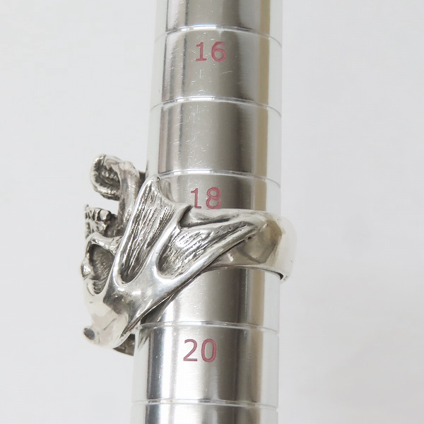 実際に弊社で買取させて頂いたCRAZY PIG/クレイジーピッグ ルシファー スカルリング 19-19.5号の画像 8枚目