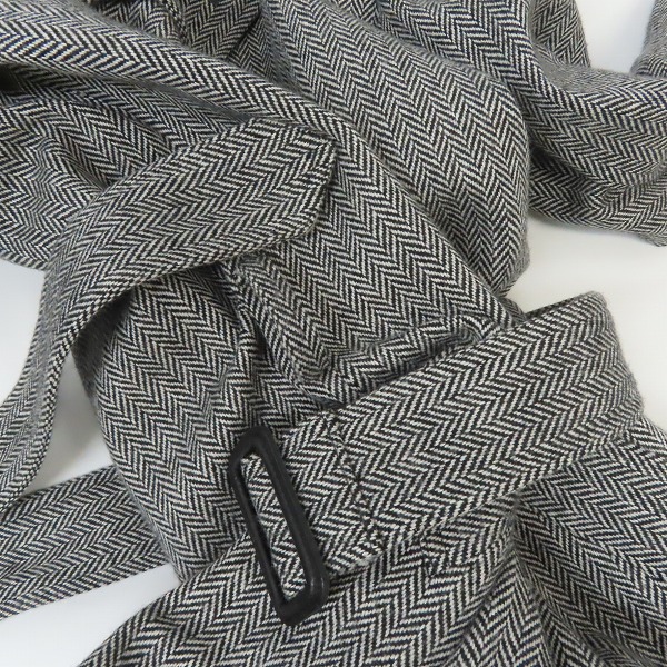 実際に弊社で買取させて頂いたLITHIUM HOMME/リチウムオム ウール ヘリンボーン トレンチコート LH20-0403/44の画像 7枚目