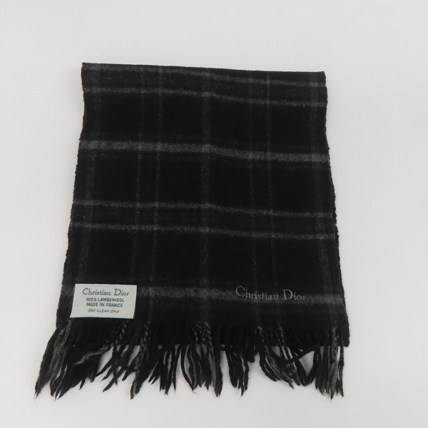 実際に弊社で買取させて頂いたChristian Dior/クリスチャンディオール チェック マフラーの画像 4枚目