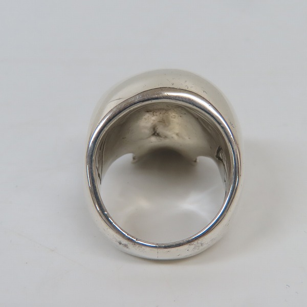 実際に弊社で買取させて頂いたCRAZY PIG/クレイジーピッグ ラージエビルスカルリング 17.5号の画像 5枚目